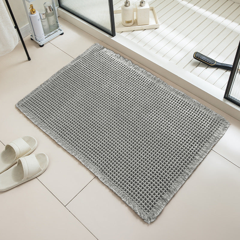 Liveonus Upgraded Waffle Weave Absorbent Non Slip Bath Mat
