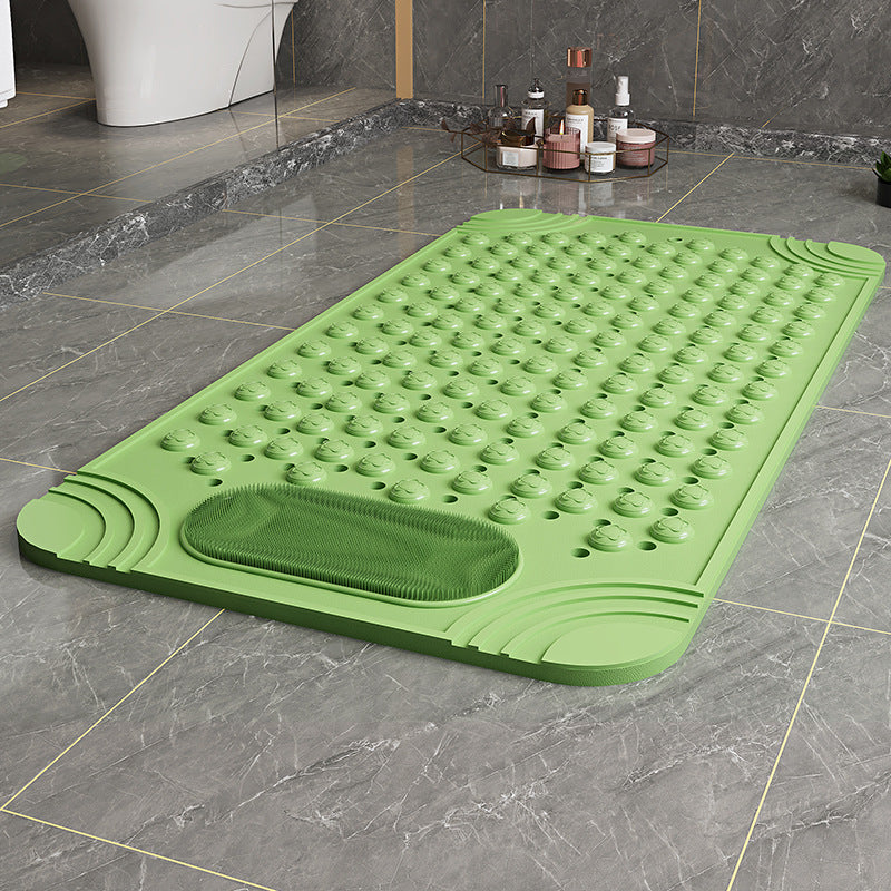 Liveonus Anti Slip Shower Mat With Foot Scrubber