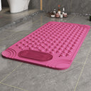 Liveonus Anti Slip Shower Mat With Foot Scrubber
