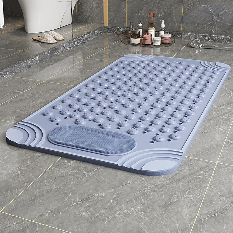 Liveonus Anti Slip Shower Mat With Foot Scrubber