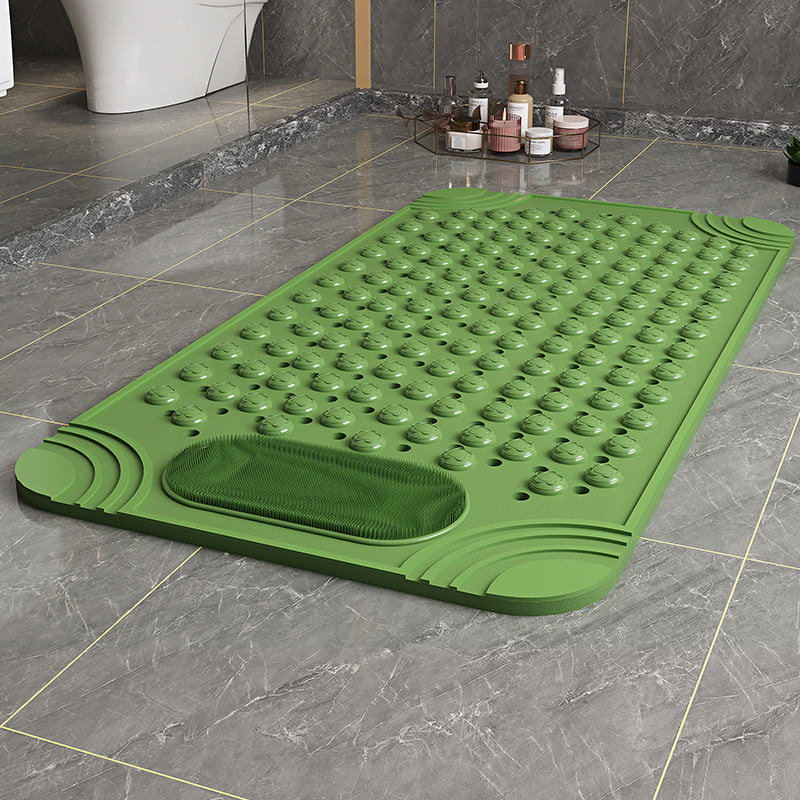Liveonus Anti Slip Shower Mat With Foot Scrubber