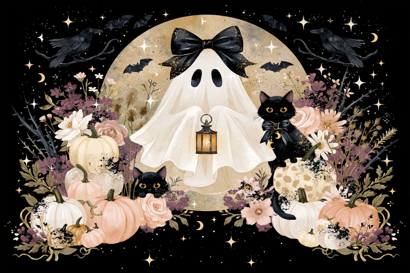 Liveonus Halloween Ghost Pumpkin Non‑Slip Area Rug