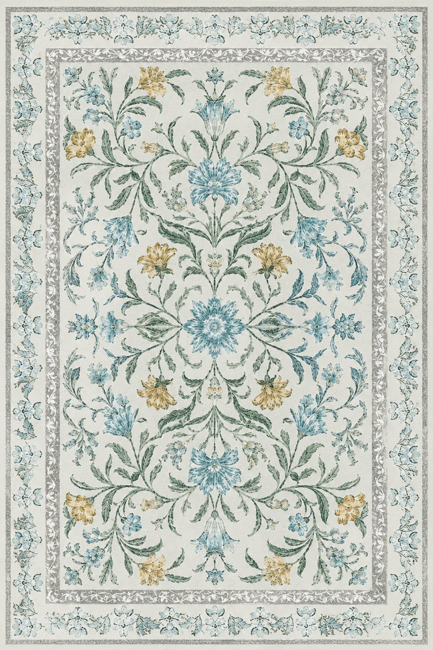 Liveonus Machine Washable French Country Vintage Floral Area Rug