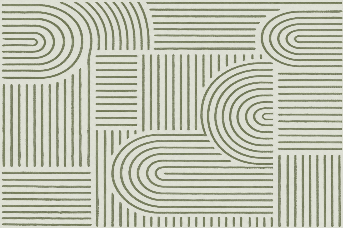 Liveonus Mid‑Century Modern Abstract Geometric Line Area Rug