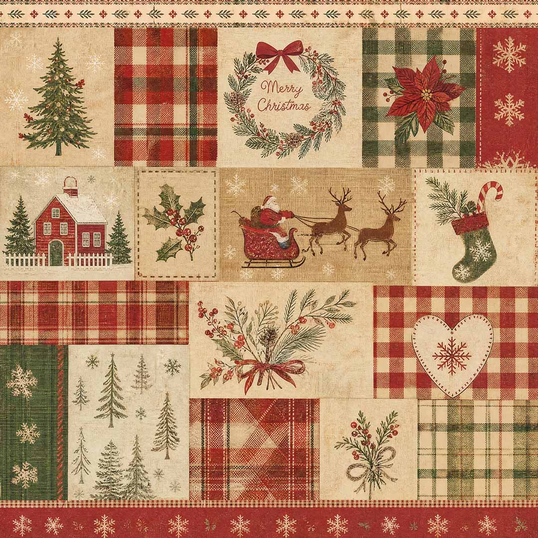 Vintage Christmas Non‑Slip Washable Area Rug