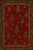 Vintage Christmas Tree Holly Berry Washable Area Rug