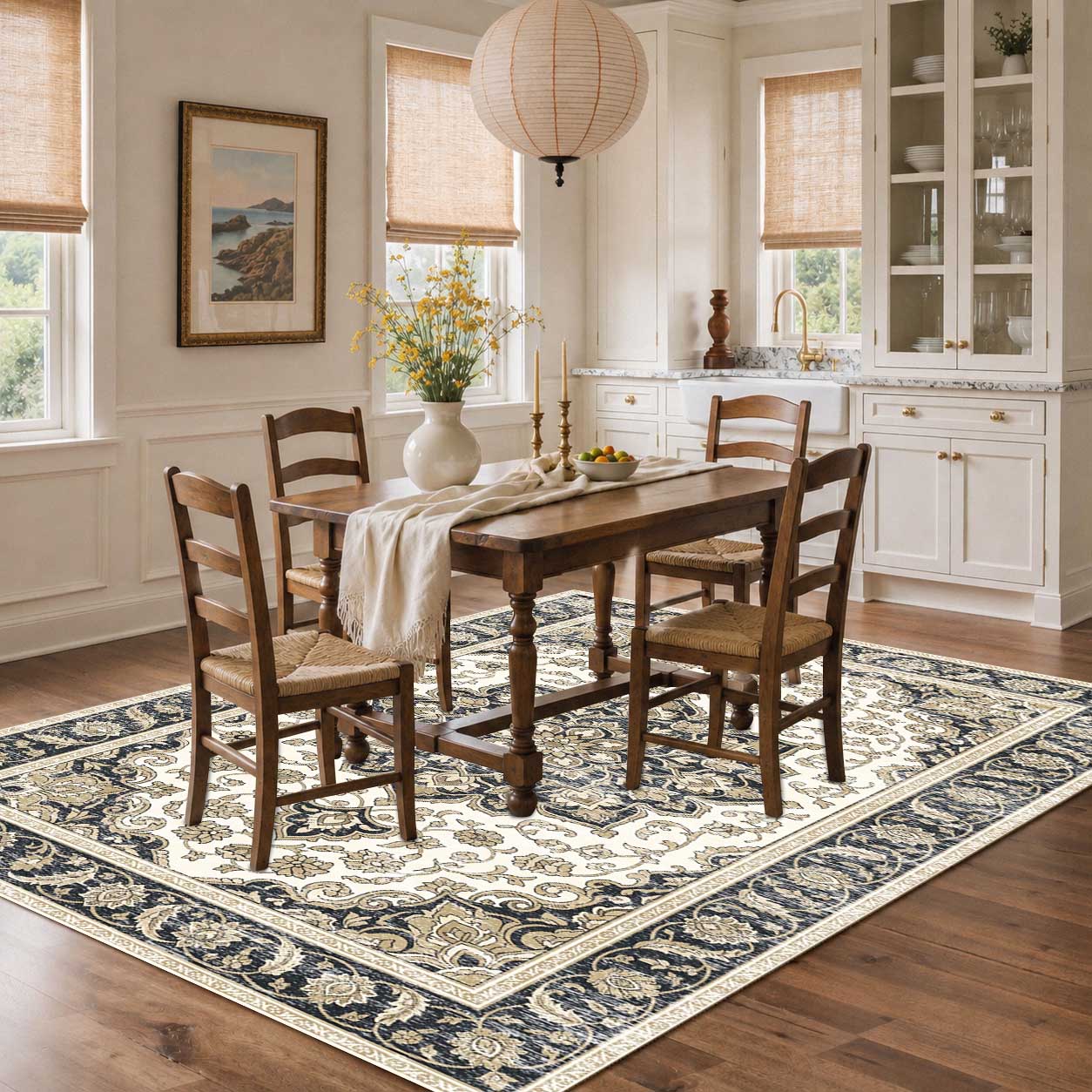 Vintage Boho Non Slip Washable Area Rug