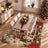 Christmas Gnome Santa Non‑Slip Washable Area Rug