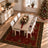 Vintage Christmas Tree Holly Berry Washable Area Rug