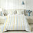 Liveonus 7pc Pastel Daisy Wavy Stripe Complete Bed In A Bag Comforter Set
