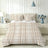 Liveonus 7pc Beige Neutral Plaid Comforter Set All Season Bedding
