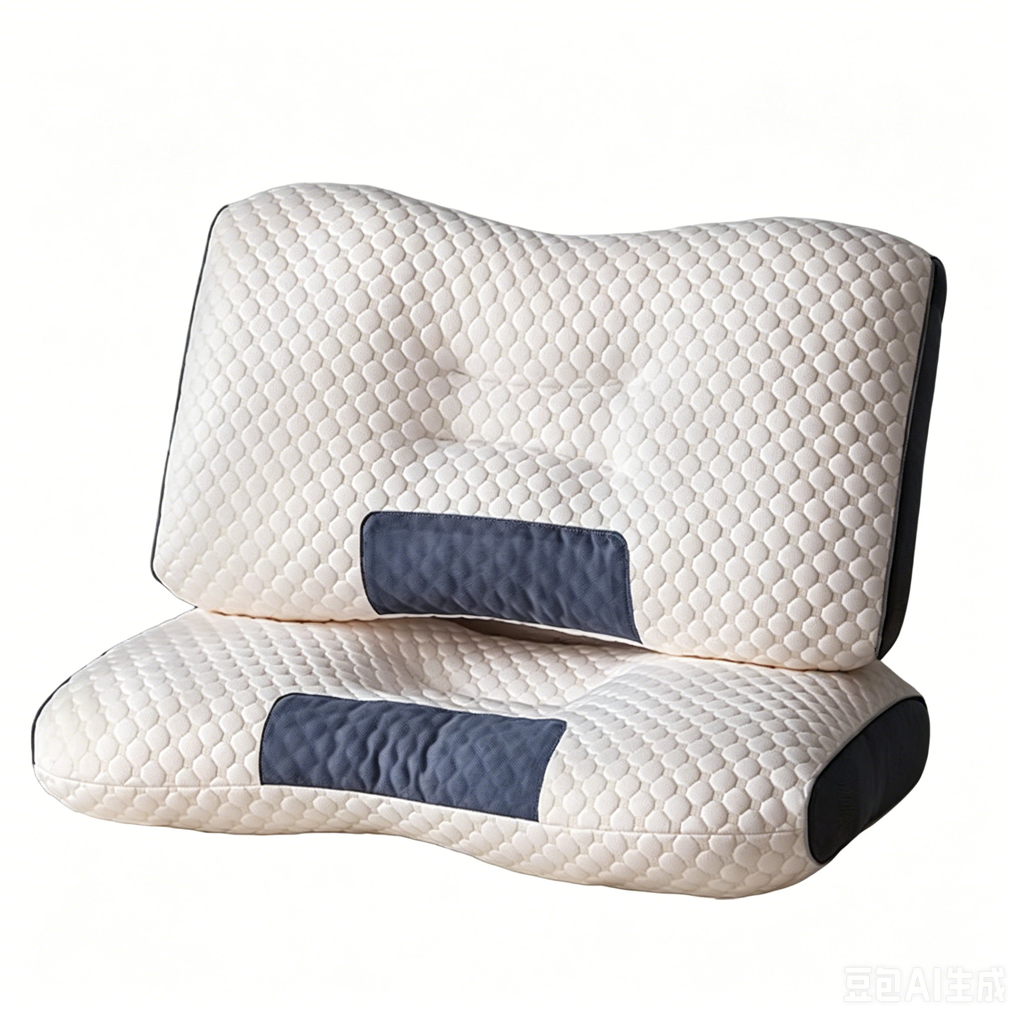 3D Bubble Knit Non-Collapse Ergonomic Partition Support Contour Pillow