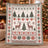 Vintage Christmas Reindeer Throw Blanket