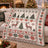 Vintage Christmas Reindeer Throw Blanket