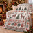 Vintage Christmas Reindeer Throw Blanket