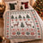 Vintage Christmas Reindeer Throw Blanket