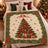 Vintage Christmas Tree Gift Box Throw Blanket