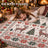 Vintage Christmas Reindeer Throw Blanket
