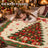 Vintage Christmas Tree Gift Box Throw Blanket