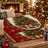 Vintage Red Christmas Tree Wreath Throw Blanket