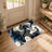 Marble Swirl Fluid Abstract Gold Vein Non‑Slip Area Rug
