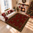 Vintage Christmas Tree Holly Berry Washable Area Rug